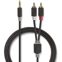 Nedis Audio-Kabel 0,5 m 3.5mm 2 x RCA Anthrazit