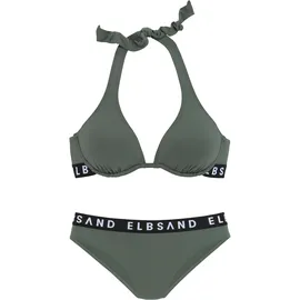 Elbsand Bügel-Bikini, mit kontrastfarbenen Markenschriftzügen, Gr. 38, Cup C, oliv, , 99624861-38 Cup C