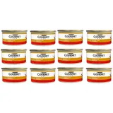 GOURMET Gold Savoury Cake Nassfutter Rind Tomaten Soße für adulte Katzen 12x85g