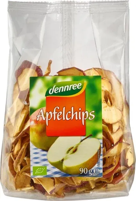 dennree Apfelchips ungeschält & getrocknet bio