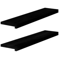 VidaXL Fensterbänke 2 Stk. Dunkelbraun 90x20x2 cm Massivholz Eiche