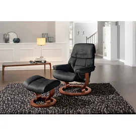 Stressless Relaxsessel "Ruby", schwarz (schwarz batick), B:74cm H:97cm T:74cm, Leder BATICK: BATICK ist ein leicht korrigiertes, durchgefärbtes und genarbtes Möbelleder, bei dem die meisten Unebenheiten und Spuren in der Regel entfernt wurden.