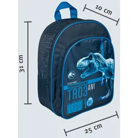 Undercover Jurassic World Rucksack – 30 cm – Kinder Rucksack mit Dinosaurier-Design - Blau