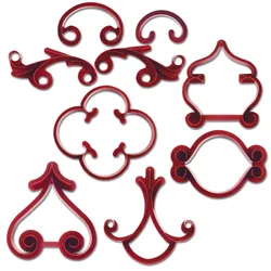 Arabeske Dekor - Präge-Set 9-teilig