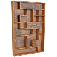 MCW Setzkasten MCW-F35, Wandregal Sammlerkasten, Shabby-Look Vintage 70x45x8cm