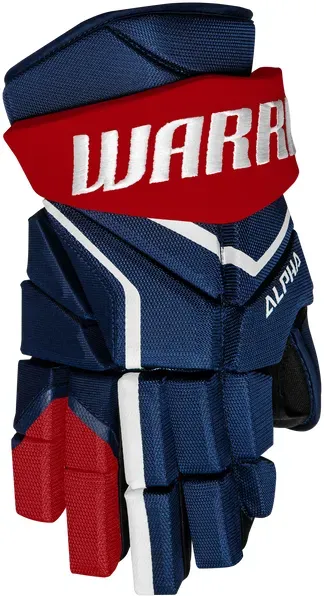 Warrior Alpha LX2 MAX Handschuhe Junior | 10 Zoll navy/rot/weiss