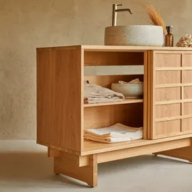 Tikamoon Waschtischunterschrank Miu 115 x 0 x 0 cm Beige
