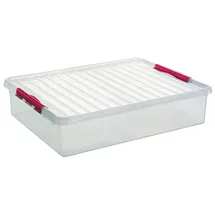 sunware perfectly organised Q-Line Aufbewahrungsbox 80 x 50 x 18 cm 1-tlg. transparent/rot