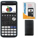 DynaTech Casio Taschenrechner FX-CG 50 Grafikrechner + Schutztasche + Buch - wissenschaftlicher Schulrechner Nicht programmierbar Tasten elektronisches Farbdisplay für Schule Gymnasium Batterie Studium