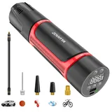 ZOVHYYA Akku Luftpumpe 150PSI Elektrische Luftpumpe 4500mAh Mini Luftkompressor USB Typ-C-Eingang Fahrradpumpe mit Digitalem LED-Licht für Auto Motorrad Ball