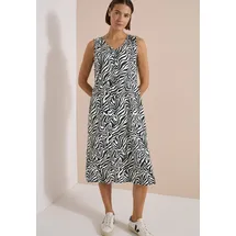 Cecil Midikleid Zebraprint Grün/Mehrfarbig 46