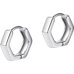 Paar Creolen FIRETTI "Schmuck Geschenk Edelstahl Ohrschmuck Ohrringe Classic", silber (edelstahlfarben), Ohrringe, Damen, Edelstahl