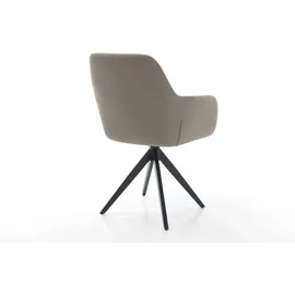 DeLife Polsterstuhl Pejo-Flex Kreuzgestell kantig Schwarz Taschenfederkern