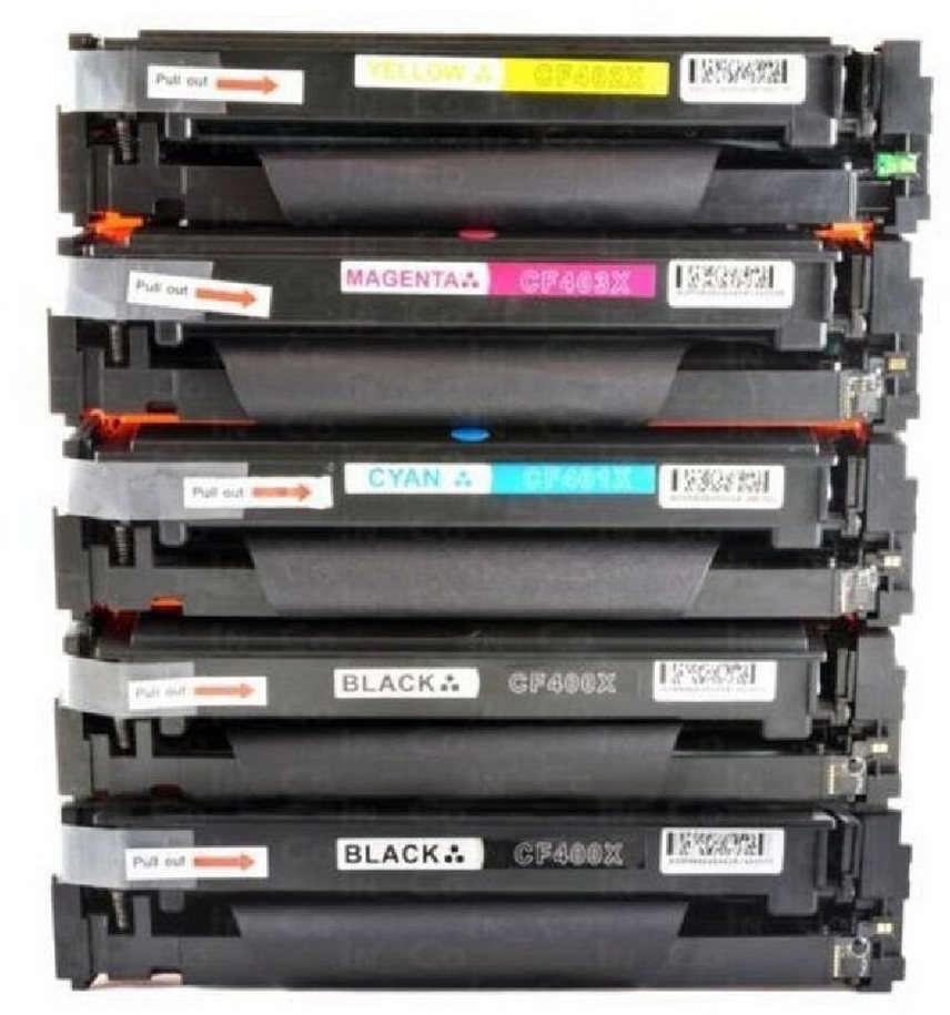 Inbusco Tonerpatrone 5x Toner für HP Color LaserJet Pro M 252 DW / M, SET HP CF400-403X
