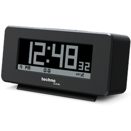 Technoline Funkwecker mit positiv-und Negativ-Display, Matt Schwarz