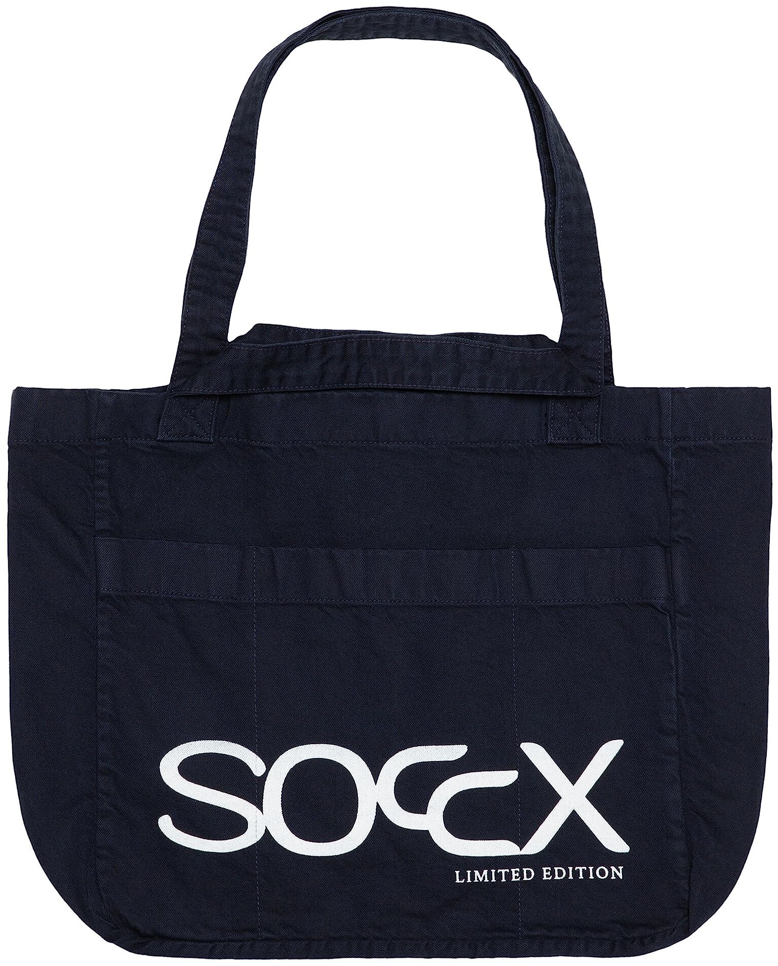 SOCCX Damen Beach Bag aus Canvas mit Logo Print Blue Navy None - Einheitsgröße