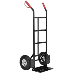 Sackkarre Basic in schwarz mit roten Griffen klappbar