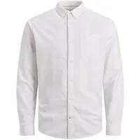 JACK & JONES Oxford Langarmhemd White / Slim Fit