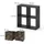 Vicco Tetra Raumteiler 72,6 x 72 cm Schwarz