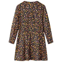 vidaXL Kinderkleid mit Langen Ärmeln Marineblau 128