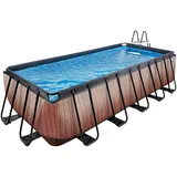 EXIT TOYS Wood Pool 540 x 250 x 122 cm inkl. Filterpumpe