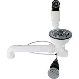 Blanco Ablaufgarnitur 1 x 31⁄2'' mit Ablauffernbedienung | Empfohlen für BLANCO CLASSIC, DALAGO, ELON, METRA, NOVA, RONDOVAL und ZIA Spülen | Einfache Installation & hohe Langlebigkeit