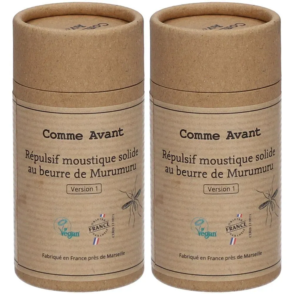 Comme Avant Solid muggenspray met murumuru boter 2x80 g Stiften