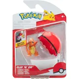 Pokémon PKW3635 - Clip'n'Go Poké Ball - Glumanda & Pokéball, offizieller Pokéball mit 5 cm Figur