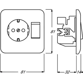 Busch-Jaeger Schuko-Steckdose 1 Weiß 1 St.