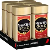 Nestlé NESCAFÉ GOLD Entkoffeiniert, löslicher Bohnenkaffee, koffeinfrei (6 x 100g)