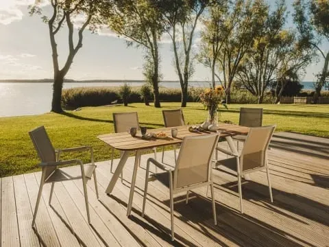 Niehoff Gartenmöbel-Set 6 Costa Sessel und 1 Tisch Muro 220x95cm