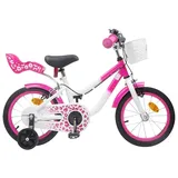 vidaXL Kinderfahrrad Mit Stützrädern 16 Zoll rosa