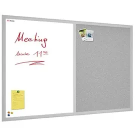 ALLboards Kombitafel 90 x 60 cm Grau/Weiß