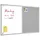 ALLboards Kombitafel 90 x 60 cm Grau/Weiß