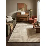 KADIMA DESIGN Wollteppich geometrisch Natur 160 x 230 cm - LEVEN Kadima Design