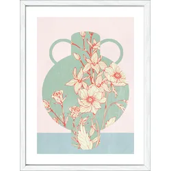 Gerahmtes Bild FLOWERED VASE