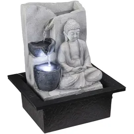 GLOBO LED Tisch Spring Brunnen Buddha Design Wasser Spiel Wohn Zimmer Dekoration grau Globo 93019