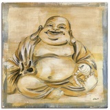 ARTland Leinwandbild, Fröhlicher Buddha I Größe: 70x70 cm