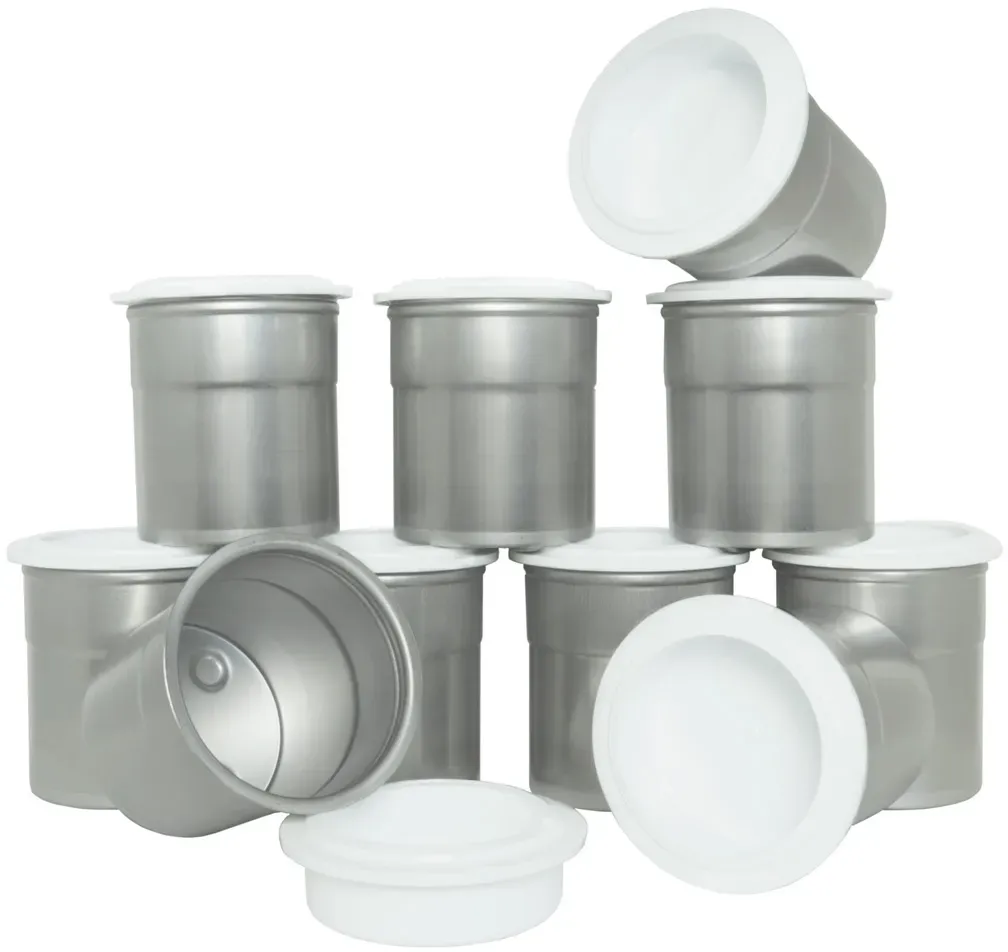 Pacojet Edelstahl Pacossier® Becher mit Deckel 10er Set