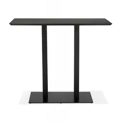 Hochtisch Industriell Holz Metall  Stehtisch mit Esszimmerplatte  Modern Schwarz  150x70x100 cm Tischplatte 2,5 cm  Kadima Design