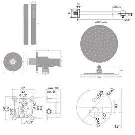 Kronenbach AQA 2.0 Duschsystem Unterputz Einhebelmischer rund Chrom 27271000
