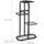 Relaxdays Blumentreppe 81 x 44 x 24,5 cm Schwarz