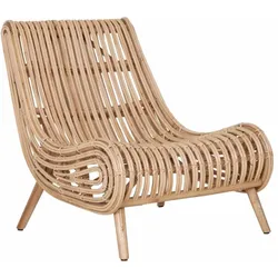 Lounge-Sessel Cinque Terre aus Rattan, Natur