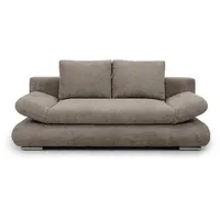 Hygger Next Schlafsofa mit Bettkasten 145x202 cm – 2 Sitzer Sofa mit Schlaffunktion – Ausziehbare Schlafcouch für Wohnzimmer – Modernes Design & Komfort (Clivia, Cappuccino)