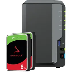 Synology DS224+ 12TB Seagate IronWolf NAS-Bundle NAS inkl. 2x 6TB Seagate IronWolf 3.5 Zoll SATA Festplatte