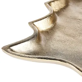 Beliani Dekotablett 2er Set Weihnachtsbaum DURIAN Metall Gold