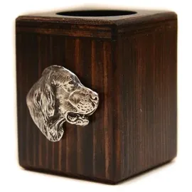 OEM English Setter, Englischer Setter - Holzkerzenständer mit Hund, einzigartiges Andenken an den Verlust eines Hundes, Handwerkskunst der Marke Art-dog