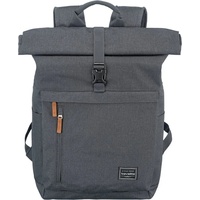 travelite Daypack BASICS Rollup Rucksack, mit viel Stauraum grau