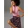 Aniston CASUAL ANISTON CASUAL, Damen, Gr. 34, bunt (schwarz, rosa, rot, lila, rauchblau, weiß, rosé), Single Jersey, Obermaterial: 95% Viskose, 5% Elasthan, bedruckt, geblümt, figurumspielend kniefrei, Röcke, mit verspieltem Blumendruck