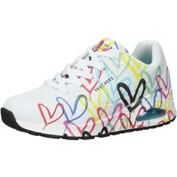 Sneaker SKECHERS "Skechers Sneaker Lederimitat", Damen, Gr. 37, weiß, Lederimitat, casual, Schuhe